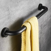 Barre d'appui de sécurité TOMU noire pour douche, barre d'équilibre pour salle de bain, main courante de sécurité pour personnes handicapées, âgées, blessées