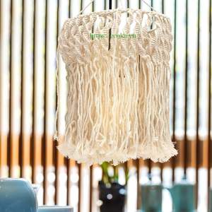 100% Cotton Woven Breathable Weft Macrame Pendant Home Decor Boho Bohemian Lamp <b>Shade</b> Hanging From Vietnam Hot <b>Sale</b> - Product Image 1