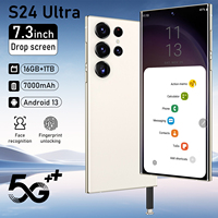 Teléfono Inteligente Android S24 Ultra 5G Original 2024, 16+1TB, Teléfono para Juegos, 7.3 Pulgadas, CPU Deca Core, Cámara Trasera de 108MP