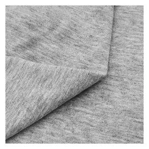 Tissu jersey élastique gris chiné modal 40S, matière tricotée en rayonne et élasthanne pour t-shirts à manches courtes et hauts basiques - Product Image 1