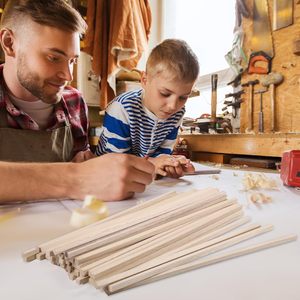 แท่งไม้บัลซาทาสี 70 ชิ้น แท่งไม้สี่เหลี่ยมและแถบไม้สำหรับงานฝีมือ โครงการ DIY และการทำโมเดล - Product Image 6
