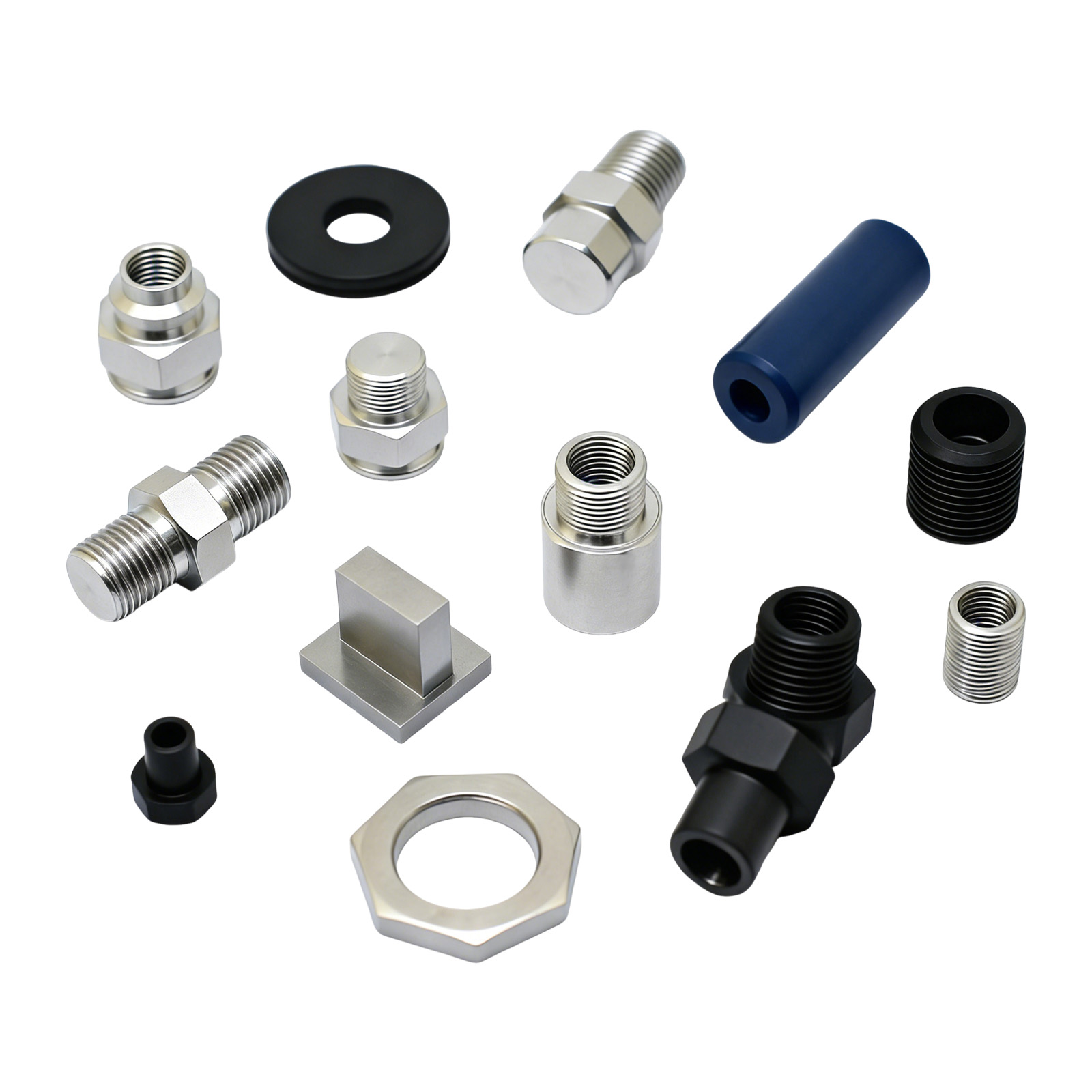 Precision CNC Turned Metal Components with High Gloss Polished Finish for Mechanical Hardware