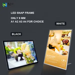 Caja de luz LED para restaurante, marco de exhibición colgante para publicidad, cine, publicidad