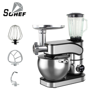 Robot pâtissier électrique 10L en acier inoxydable avec bol et accessoires de mélange