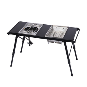 Tavolo IGT in Lega di Alluminio Leggero con Fornello a Gas e Barbecue per Campeggio, Overlanding ed Escursioni in Camper - Prezzo all'Ingrosso Orangegaz - Product Image 5