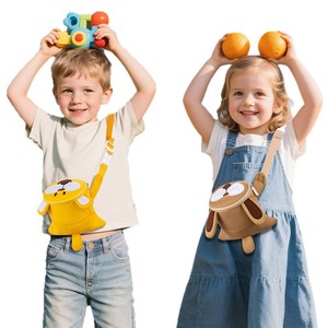 Children's Backpack Animal Pattern Diving Cloth Yellow Unisex School Bag - Product Image 5