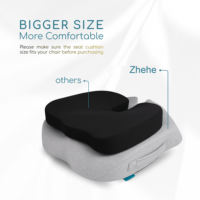 Coussin de siège orthopédique en mousse à mémoire de forme ergonomique pour soulager les douleurs au coccyx, aux fesses, lavable pour chaise de bureau, voiture, fauteuil roulant