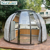 Dôme géodésique gonflable multifonctionnel Sunkaer SK-D02 de haute qualité avec garantie de 5 ans, tente bulle d'extérieur transparente en PC