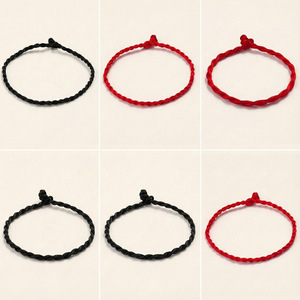 Hand Woven Red <b>String</b> Bracelet With <b>Gold</b> Animal Charm Unisex DIY Jewelry Accessory For Couple Or Best Friend Gift - Product Image 3