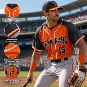 Hoogwaardige gepersonaliseerde baseball T-shirts unisex met geborduurd logo, korte mouwen, bedrukt, lage minimale bestelhoeveelheid, sportkleding groothandel, sneldrogend - Product Image 1
