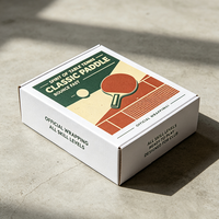 Boîte d'expédition personnalisée en gros, conception gratuite, directement de l'usine, pour ensemble de raquettes de tennis de table, emballage d'équipement sportif, écologique