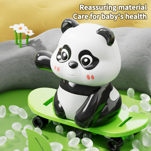Giocattolo Panda Cinese Cartoon su Skateboard con Corda per Saltare, Giocattolo Sportivo a Molla Senza Batterie per Bambini - Product Image 6