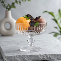 Verres à glace modernes à pied, durables et réutilisables, idéaux pour les desserts de restaurant et les vins pétillants, parfaits pour Instagram