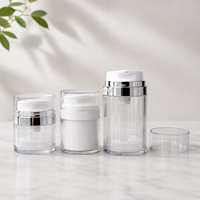 Flacon pompe sans air YN505C à filetage direct usine, 30-100 ml, avec bouchon PETG, pot cosmétique sous vide pour emballage de sérum et lotion