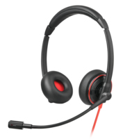 Écouteurs intra-auriculaires de jeu Talkvioce X2DL avec suppression du bruit, écouteurs USB pour PC