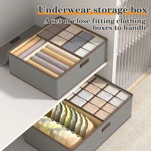 Boîte de rangement pliable pour vêtements domestiques, organisateur multifonction de haute qualité pour sous-vêtements et chaussettes, boîte de rangement pour armoire avec couvercle - Product Image 4