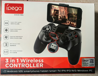 Manette de jeu sans fil IPEGA PG-9076 2.4G BT pour téléphone mobile IOS Android, tablette, PC, joystick de jeu