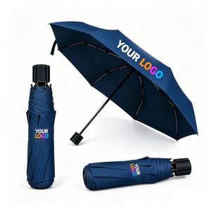 Windproof Folding Umbrella With Logo Custom Bag and <b>Gift</b> Box Packing for Business Event Promo <b>Gift</b> Custom Logo Folding Umbrella - Product Image 1