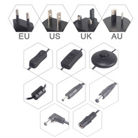 Adaptador de Corriente de Pared de 12 W y 12 V 1 A para Tira de LED 5050, Enchufe de CC de 2 Pines, Enchufe para UE, EE. UU., Reino Unido y Australia, Certificado por CE, FCC y RoHS, OEM Disponible