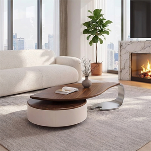 โต๊ะกาแฟทร<span class=keywords><strong>ง</strong></span>พิเศษ สไตล์อิตาเลียน มินิมอล รุ่นใหม่ ปี 2026  <span class=keywords><strong>วัสดุ</strong></span>ไม้วอลนัทลายไม้  ระดับไฮเอนด์ เหมาะสำหรับตกแต่<span class=keywords><strong>ง</strong></span>บ้านพักตากอากาศ - Product Image 2