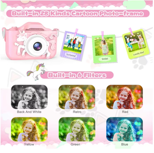 Caméra selfie pour enfants de 2.0 pouces, appareil photo numérique pour enfants facile à utiliser avec objectif grand angle, caméra jouet vidéo photo HD pour les cadeaux de voyage - Product Image 5