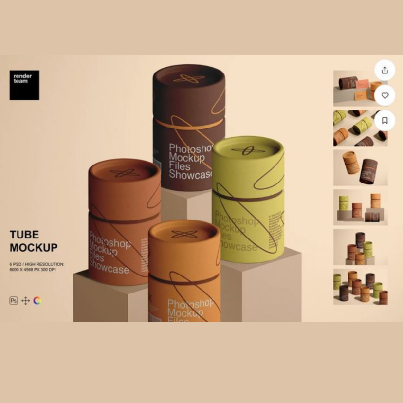 Eco Biodegradable Empty Kraft Cylinder Deodorant Sunscreen Solid Perfume Round Packaging Twist up Paper Tubes