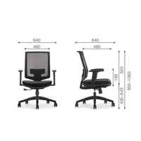 Silla de Oficina Ergonómica con Respaldo Medio de Malla y Soporte Lumbar Elástico Adaptativo, Directo de Fábrica, para Trabajadores