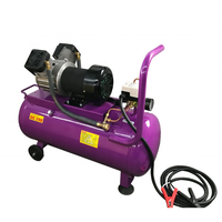 Compresseur d'air à double Piston, pour camion d'assistance tout terrain, réparation de pneus, mini pompe à Air, robuste, sans huile, avec réservoir de 50 litres, 12V, DC