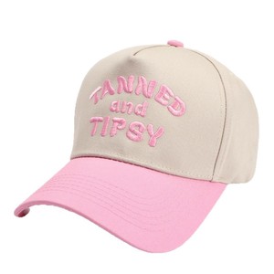 Cappellino da baseball Msmc con ricamo Tanned And Tipsy, unisex, per protezione solare all'aperto, in tela misto poliestere e cotone - Product Image 5