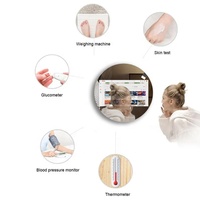 Miroir TV intelligent LED éclairé Bathnology avec Android, WiFi et haut-parleur pour salle de bain, design personnalisé pour la maison