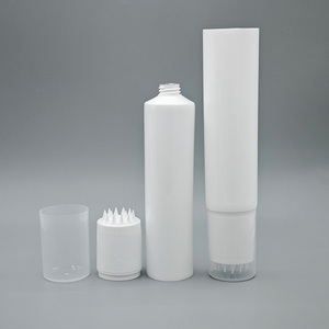 Tubo vacío para suero capilar con cabezal masajeador multi-punta, envase para cuidado del cabello, tubos cosméticos de plástico - Product Image 3