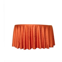 Nappe Ronde Orange Brûlé 120 et 132 Pouces pour Mariages et Événements – Offre Spéciale