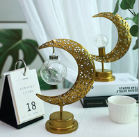 Lampe led en fer pour Ramadan, croissant de lune, décoration, lampe lunaire enchantée, suspendue, magique, veilleuse