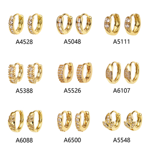 <span class=keywords><strong>Pendientes</strong></span> de Aro Foxi Jewelry, Varios Diseños al por Mayor, <span class=keywords><strong>Aros</strong></span> Huggies de <span class=keywords><strong>Oro</strong></span> con Circonita Cúbica, Bañados en <span class=keywords><strong>Oro</strong></span> de 18K - Product Image 4