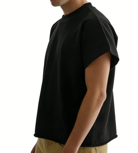 T-shirt personnalisé pour homme, logo de marque, épais, de haute qualité, personnalisé, 100% coton, col rond, blanc - Product Image 2