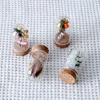 Couvercle en verre de liège en bois souhaitant bouteille Mini Bouquet Souvenir pour la remise des diplômes d'anniversaire décoration de cadeau de fleur séchée 50 pièces