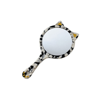 12cm nouvelle mode Offre Spéciale coréen acétate miroir Ins mignon chat forme personnalisé Mini miroir de poche avec la main