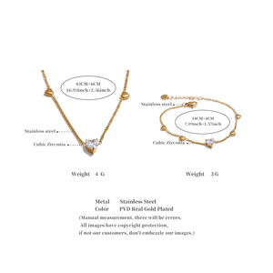 JINYOU 5086 Set <span class=keywords><strong>di</strong></span> Collana e Bracciale con Cuore in Zirconia Cubica Lucida, Set <span class=keywords><strong>di</strong></span> <span class=keywords><strong>Gioielli</strong></span> in Acciaio Inossidabile PVD per Donne, <span class=keywords><strong>Gioielli</strong></span> per <span class=keywords><strong>San</strong></span> <span class=keywords><strong>Valentino</strong></span> - Product Image 6
