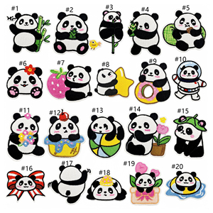 แพทช์ปักลายแพนด้าน่ารักสำหรับรีดติดเสื้อผ้า - Product Image 2