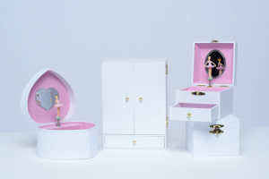 हमेशा के उज्ज्वल कस्टम mdf गहने संगीत बॉक्स शुद्ध सफेद बैलेरीना यूनिकॉर्न डिजाइन उपहार - Product Image 6