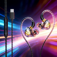 Écouteurs intra-auriculaires filaires Type C 32 Ohm à transducteur unique Modèle S6 Marque Neutre pour Musique, Jeux, Sport, HIFI, Basses Puissantes