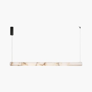 Marble Chandelier LED Tube Hanging Marble Pendant <b>Light</b> Natural Alabaster Copper <b>light</b> led tube pendant <b>light</b> for <b>Dining</b> Room - Product Image 2