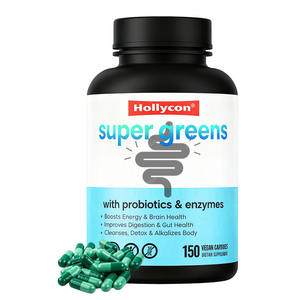 OEM kapsul Gelatin hijau organik kapsul pil hijau ISO suplemen kapsul untuk dewasa kapsul pelangsing dunia hijau - Product Image 2