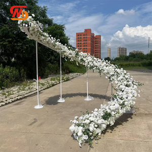 Nuevo diseño en forma de S Decoración de la boda Fondo de flores Flores largas rosas para la decoración del evento - Product Image 3