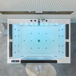 Baignoire de Massage Rectangulaire en Acrylique de 1,7 m avec Balnéo et Bulles d'Air pour Salle de Bain à Prix Compétitif - Product Image 5