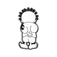 Broches en émail dur pour garçons, motif dessin animé, créatives, drapeau rayé noir, blanc, vert, rouge, paix et liberté, broche enfant, badge de revers, bijoux, cadeaux