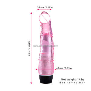 SacKnove tipo di batteria vibrante Tpe cristallo Vagina realistico pene bacchetta massaggiatore punto G vibratore Dildo adulto per le donne - Product Image 5