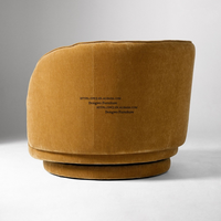 Fauteuil de loisir contemporain en bois massif brun, revêtement en velours, meubles de bureau à domicile, canapé de salon