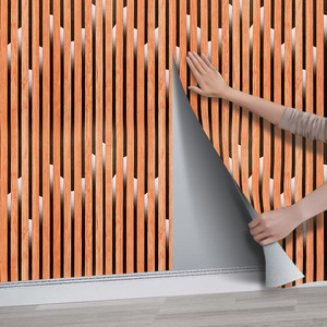 Papel Tapiz Autoadhesivo, Grueso, <span class=keywords><strong>con</strong></span> Diseño 3D de Rejilla, para Decoración del Hogar, <span class=keywords><strong>Fondo</strong></span> de TV - Product Image 1