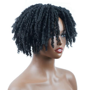 Patch <span class=keywords><strong>perruque</strong></span> <span class=keywords><strong>synthétique</strong></span> noir tresse sale africaine pièce de <span class=keywords><strong>perruque</strong></span> en fibre haute température <span class=keywords><strong>demi</strong></span>-tête couverture - Product Image 3